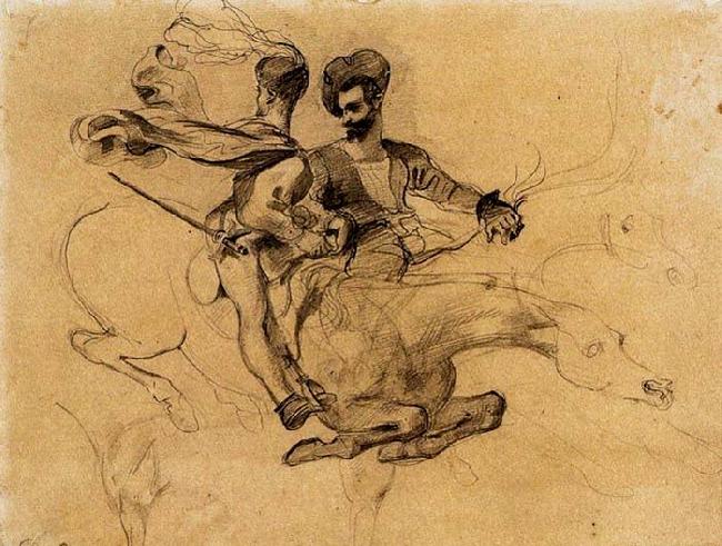 Eugene Delacroix Illustration for Goethe-s Faus oil painting picture